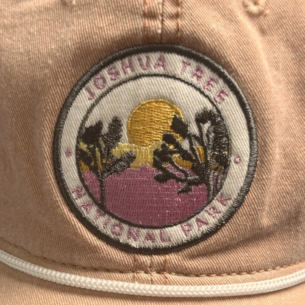 Joshua Tree National Park Trucker Hat Home Free Peach Pink Mesh Embroidered OSFM